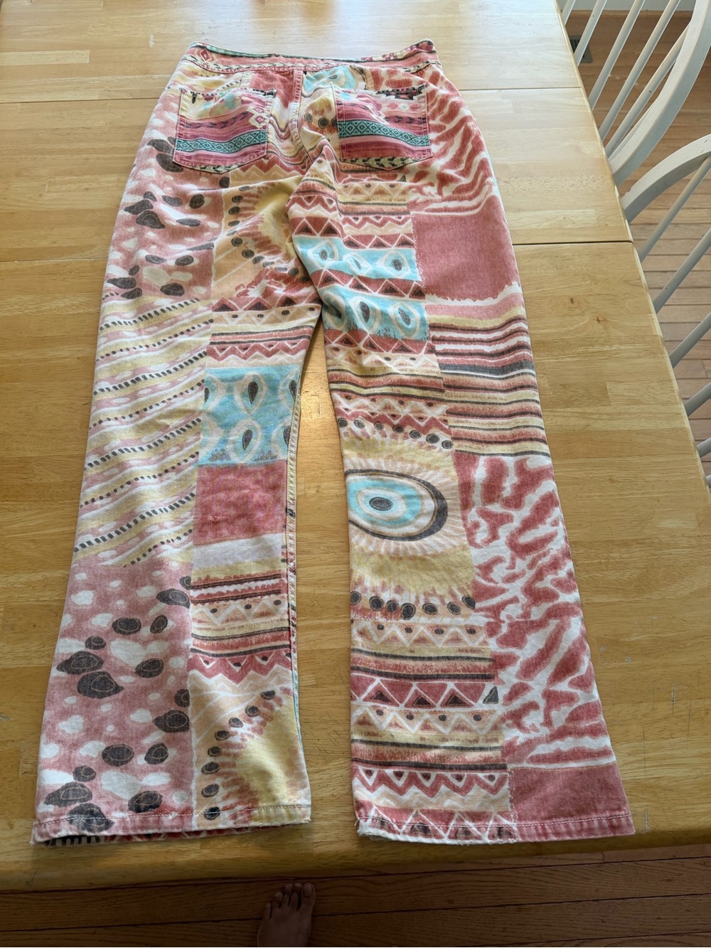 Chico's Tribal Print Jeans Pants Size 1